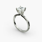 Load image into Gallery viewer, Princess Lab-Grown Diamond Four-Prong Engagement Ring with Twisted Mounting | Unique Solitaire | IGI Certified | 10K/14K/18K Gold