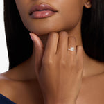 Load image into Gallery viewer, Princess Lab-Grown Diamond Four-Prong Engagement Ring with Twisted Mounting | Unique Solitaire | IGI Certified | 10K/14K/18K Gold