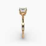 Load image into Gallery viewer, Princess Lab-Grown Diamond Four-Prong Engagement Ring with Twisted Mounting | Unique Solitaire | IGI Certified | 10K/14K/18K Gold