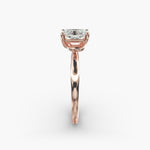 Load image into Gallery viewer, Radiant Lab-Grown Diamond Four-Prong with Twisted Under-Band Engagement Ring | Modern Solitaire | IGI Certified | 10K/14K/18K Gold