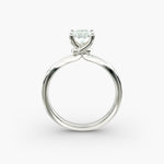 Load image into Gallery viewer, Radiant Lab-Grown Diamond Four-Prong with Twisted Under-Band Engagement Ring | Modern Solitaire | IGI Certified | 10K/14K/18K Gold