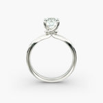 Load image into Gallery viewer, Round Lab-Grown Diamond Four-Prong with Twisted Under-Band Engagement Ring | Modern Solitaire | IGI Certified | 10K/14K/18K Gold