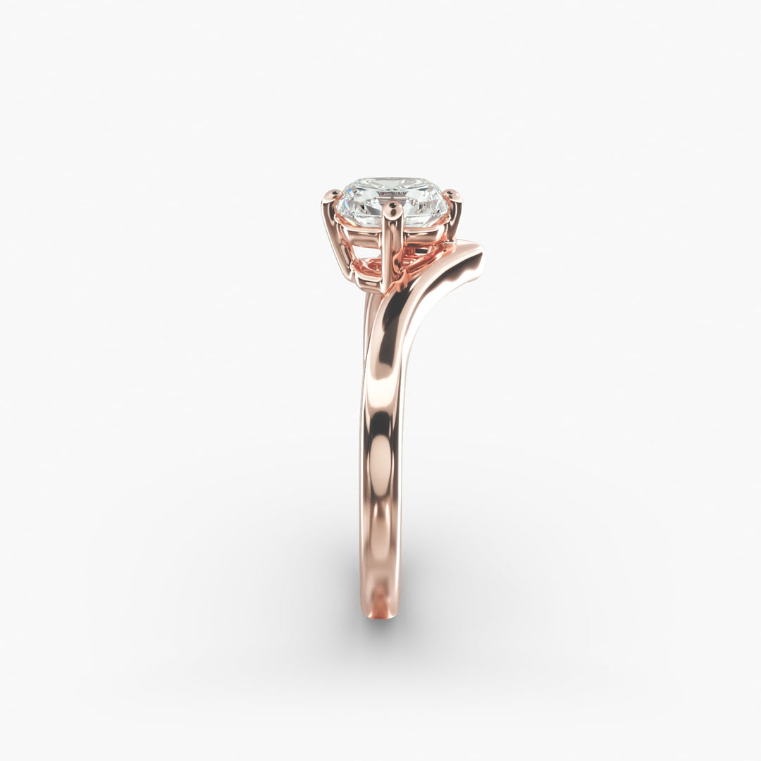 Cushion Lab-Grown Diamond V-Shaped Four-Prong Engagement Ring | Elegant Solitaire | IGI Certified | 10K/14K/18K Gold