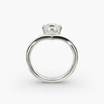 Load image into Gallery viewer, Cushion Lab-Grown Diamond V-Shaped Four-Prong Engagement Ring | Elegant Solitaire | IGI Certified | 10K/14K/18K Gold