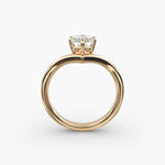 Load image into Gallery viewer, Emerald Lab-Grown Diamond Four-Prong V-Shaped Engagement Ring | Classic Solitaire | IGI Certified | 10K/14K/18K Gold