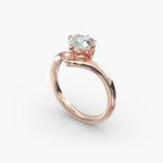 Load image into Gallery viewer, Heart Lab-Grown Diamond V-Shaped Engagement Ring | IGI Certified | 10K/14K/18K Gold