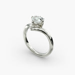 Load image into Gallery viewer, Heart Lab-Grown Diamond V-Shaped Engagement Ring | IGI Certified | 10K/14K/18K Gold