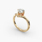 Load image into Gallery viewer, Heart Lab-Grown Diamond V-Shaped Engagement Ring | IGI Certified | 10K/14K/18K Gold
