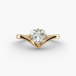 Load image into Gallery viewer, Heart Lab-Grown Diamond V-Shaped Engagement Ring | IGI Certified | 10K/14K/18K Gold