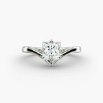 Load image into Gallery viewer, Princess Lab-Grown Diamond Four-Prong V-Shaped Engagement Ring | Elegant Solitaire | IGI Certified | 10K/14K/18K Gold