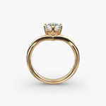 Load image into Gallery viewer, Princess Lab-Grown Diamond Four-Prong V-Shaped Engagement Ring | Elegant Solitaire | IGI Certified | 10K/14K/18K Gold