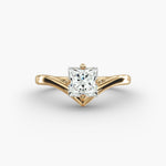Load image into Gallery viewer, Princess Lab-Grown Diamond Four-Prong V-Shaped Engagement Ring | Elegant Solitaire | IGI Certified | 10K/14K/18K Gold