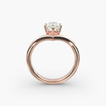 Load image into Gallery viewer, Radiant Lab-Grown Diamond V-Shaped Four-Prong Engagement Ring | Elegant Solitaire | IGI Certified | 10K/14K/18K Gold