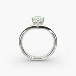 Load image into Gallery viewer, Radiant Lab-Grown Diamond V-Shaped Four-Prong Engagement Ring | Elegant Solitaire | IGI Certified | 10K/14K/18K Gold