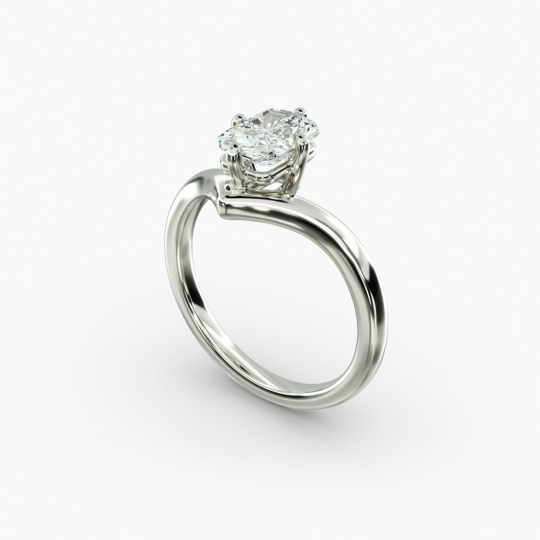 Radiant Lab-Grown Diamond V-Shaped Four-Prong Engagement Ring | Elegant Solitaire | IGI Certified | 10K/14K/18K Gold