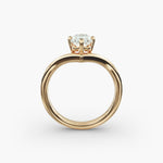 Load image into Gallery viewer, Radiant Lab-Grown Diamond V-Shaped Four-Prong Engagement Ring | Elegant Solitaire | IGI Certified | 10K/14K/18K Gold