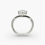 Load image into Gallery viewer, Round Lab-Grown Diamond V-Shaped Four-Prong Engagement Ring | Modern Solitaire | IGI Certified | 10K/14K/18K Gold