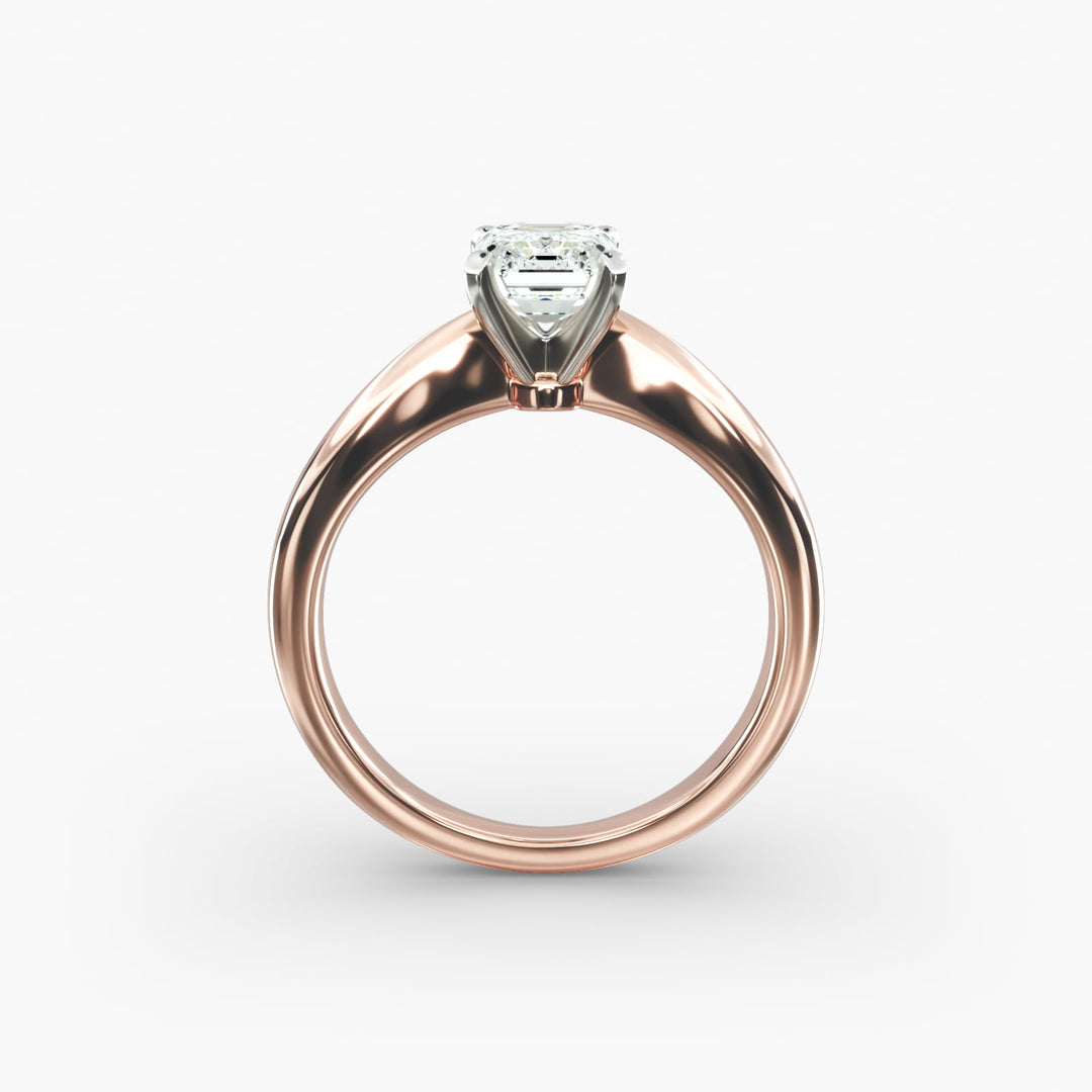 Emerald Cut Lab-Grown Diamond Solitaire Ring — 4-Prong Setting | IGI Certified | 10K/14K/18K Gold