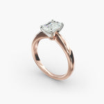 Load image into Gallery viewer, Emerald Cut Lab-Grown Diamond Solitaire Ring — 4-Prong Setting | IGI Certified | 10K/14K/18K Gold