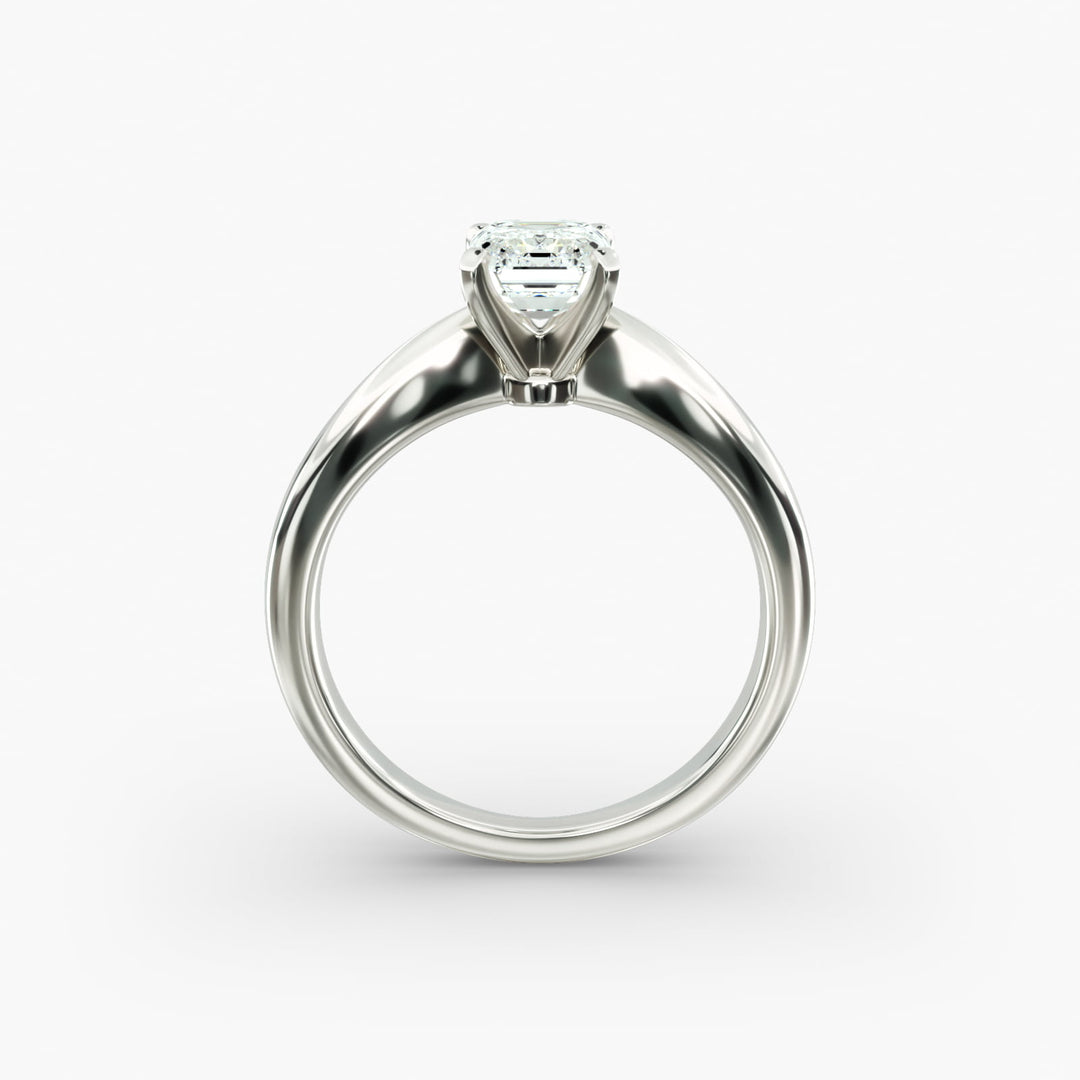 Emerald Cut Lab-Grown Diamond Solitaire Ring — 4-Prong Setting | IGI Certified | 10K/14K/18K Gold