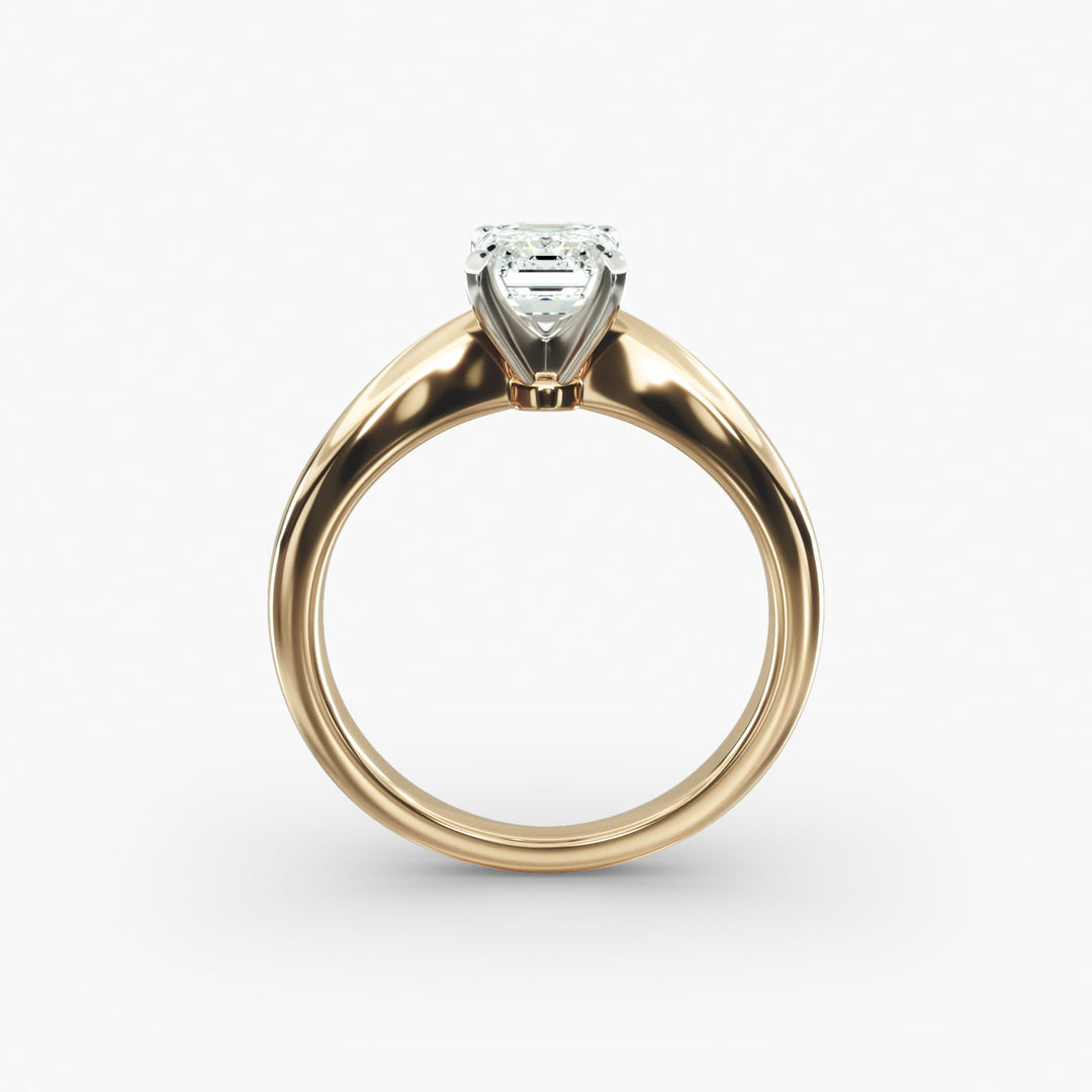 Emerald Cut Lab-Grown Diamond Solitaire Ring — 4-Prong Setting | IGI Certified | 10K/14K/18K Gold