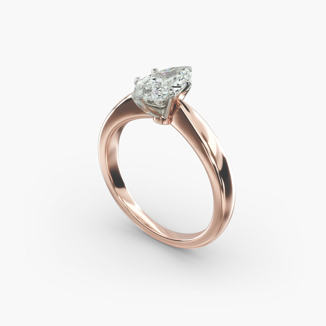 Elongated Marquise Lab-Grown Diamond Ring | 0.50–5.00 Carat | IGI Certified | Yellow, White & Rose Gold