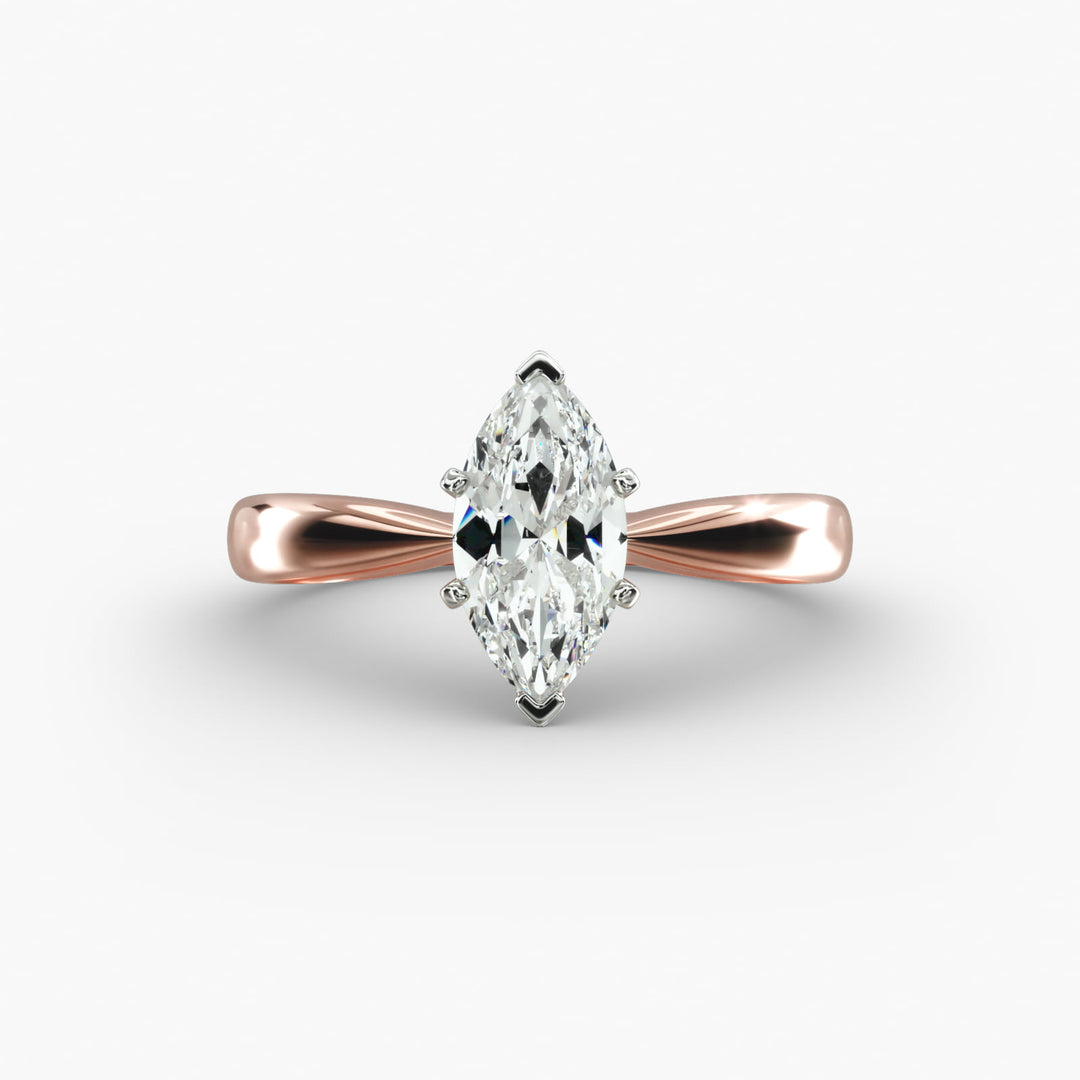 Elongated Marquise Lab-Grown Diamond Ring | 0.50–5.00 Carat | IGI Certified | Yellow, White & Rose Gold