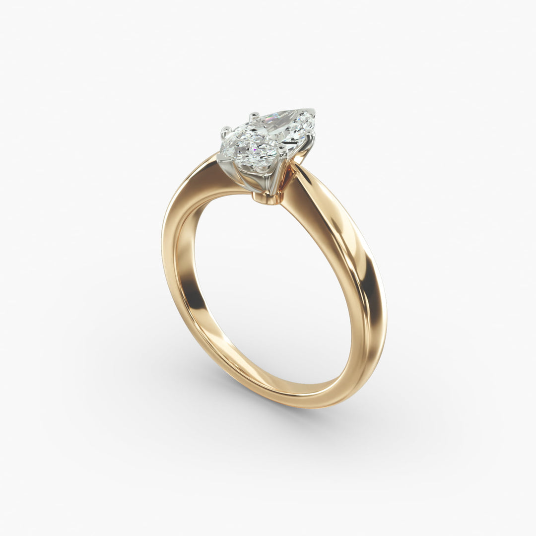 Elongated Marquise Lab-Grown Diamond Ring | 0.50–5.00 Carat | IGI Certified | Yellow, White & Rose Gold