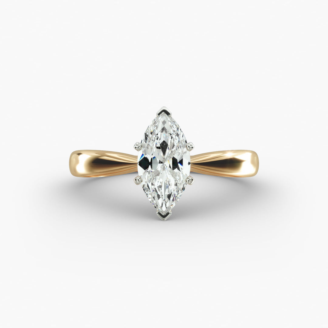 Elongated Marquise Lab-Grown Diamond Ring | 0.50–5.00 Carat | IGI Certified | Yellow, White & Rose Gold
