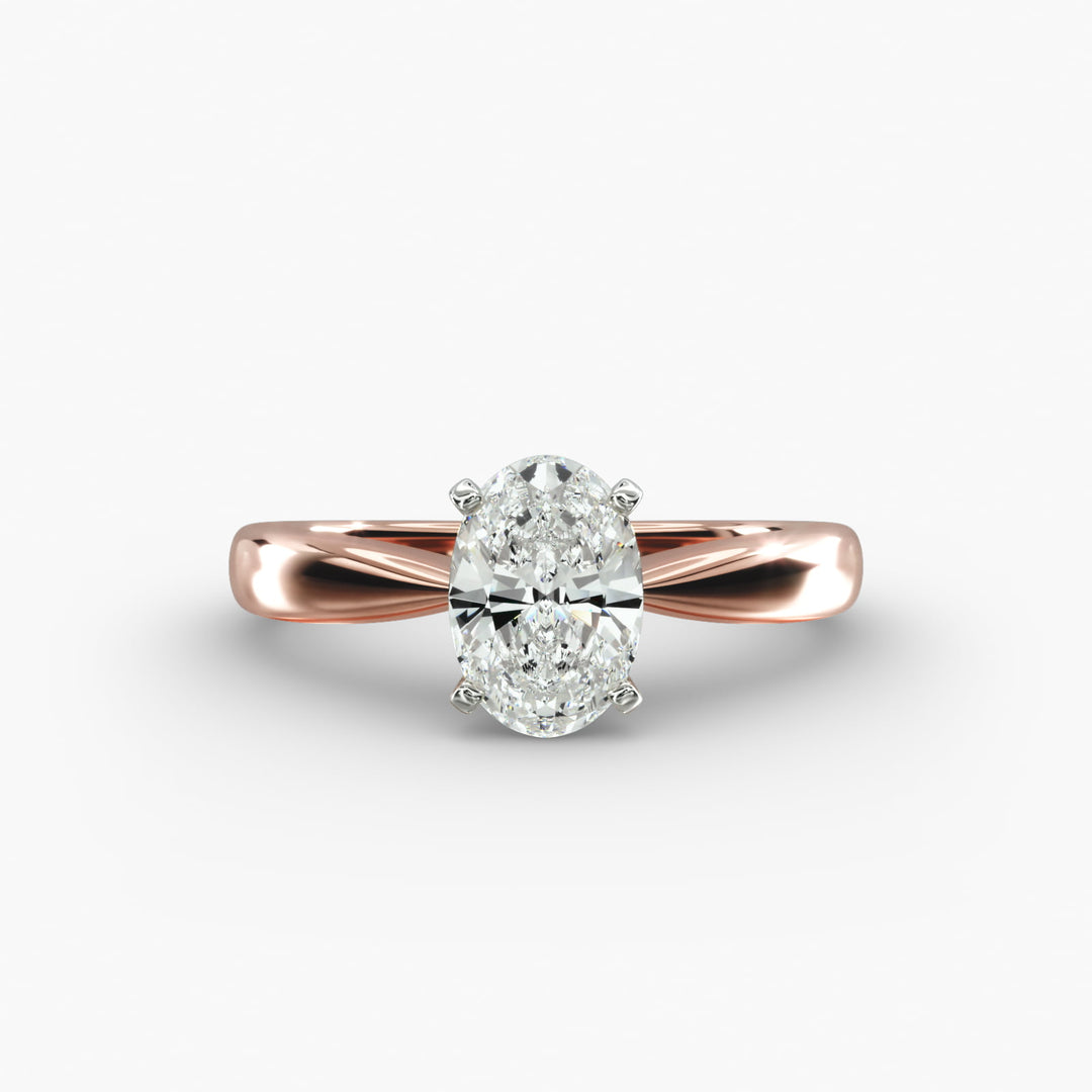 Oval Lab-Grown Diamond Classic Solitaire Engagement Ring | Timeless Design | IGI Certified | 10K/14K/18K Gold