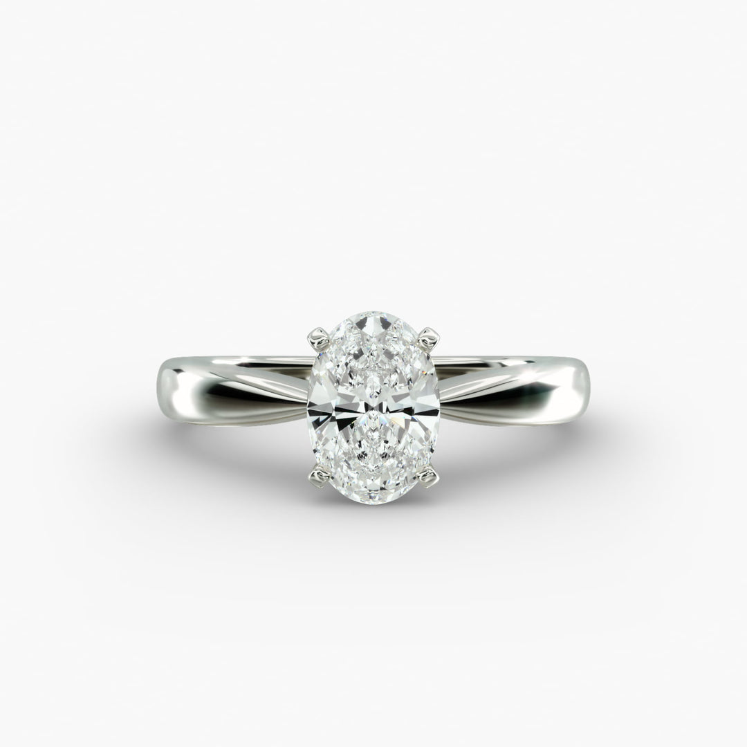 Oval Lab-Grown Diamond Classic Solitaire Engagement Ring | Timeless Design | IGI Certified | 10K/14K/18K Gold