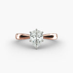 Load image into Gallery viewer, Pear-Shaped Lab-Grown Diamond Engagement Ring | Classic Six-Prong Solitaire | IGI Certified | 10K/14K/18K Gold