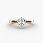 Load image into Gallery viewer, Pear-Shaped Lab-Grown Diamond Engagement Ring | Classic Six-Prong Solitaire | IGI Certified | 10K/14K/18K Gold