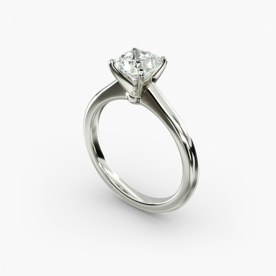 Classic Four-Prong Cushion Lab-Grown Diamond Engagement Ring | IGI Certified | 0.50–5.00 Ct | 10K/14K/18K Gold