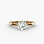 Load image into Gallery viewer, Classic Four-Prong Cushion Lab-Grown Diamond Engagement Ring | IGI Certified | 0.50–5.00 Ct | 10K/14K/18K Gold