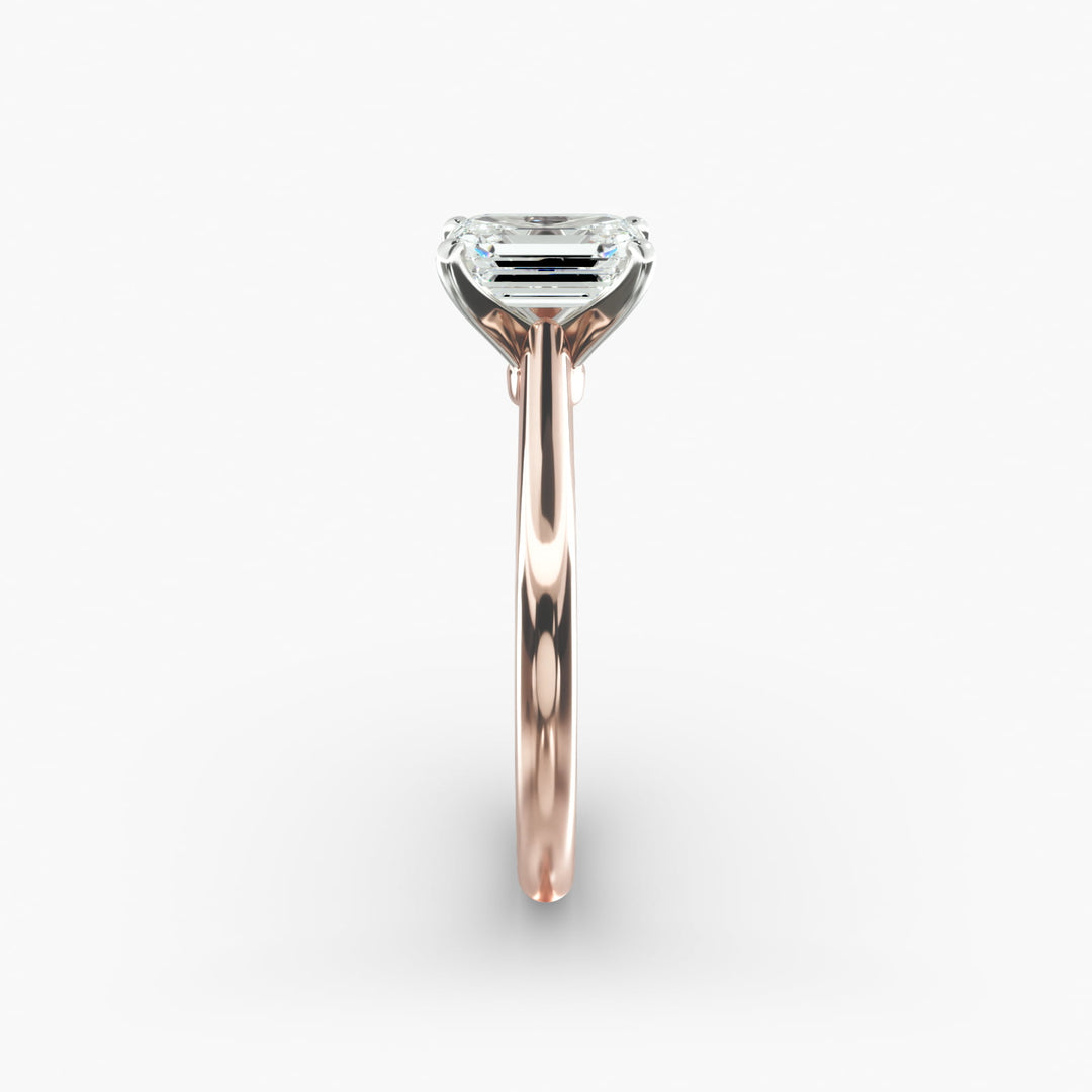 Emerald Lab-Grown Diamond Four-Prong Engagement Ring | Timeless Solitaire | IGI Certified | 10K/14K/18K Gold