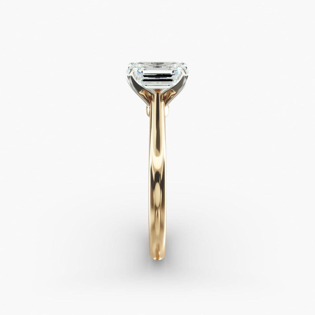 Emerald Lab-Grown Diamond Four-Prong Engagement Ring | Timeless Solitaire | IGI Certified | 10K/14K/18K Gold