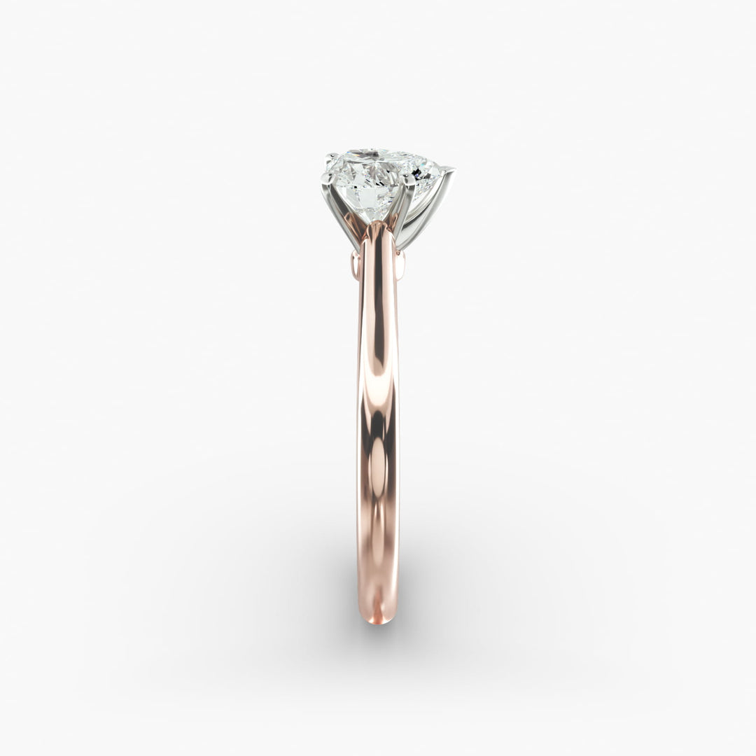 Heart Lab-Grown Diamond Five-Prong Engagement Ring | Romantic Solitaire | IGI Certified | 10K/14K/18K Gold