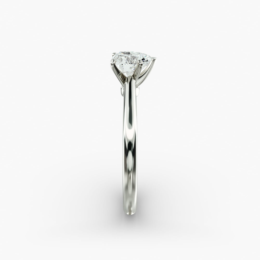 Heart Lab-Grown Diamond Five-Prong Engagement Ring | Romantic Solitaire | IGI Certified | 10K/14K/18K Gold