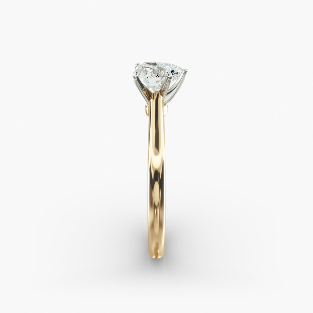 Heart Lab-Grown Diamond Five-Prong Engagement Ring | Romantic Solitaire | IGI Certified | 10K/14K/18K Gold