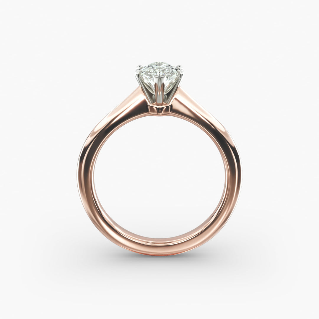 Marquise Lab-Grown Diamond Six-Prong Engagement Ring | Elegant Solitaire | IGI Certified | 10K/14K/18K Gold