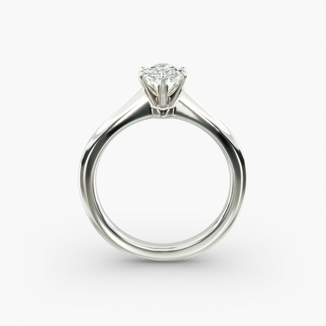 Marquise Lab-Grown Diamond Six-Prong Engagement Ring | Elegant Solitaire | IGI Certified | 10K/14K/18K Gold