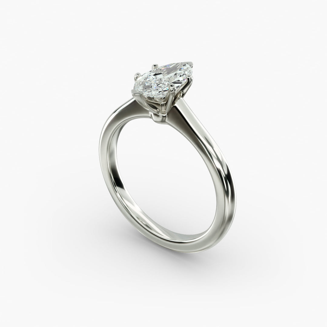 Marquise Lab-Grown Diamond Six-Prong Engagement Ring | Elegant Solitaire | IGI Certified | 10K/14K/18K Gold