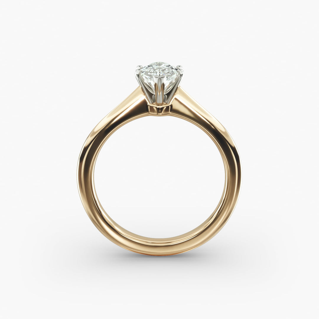 Marquise Lab-Grown Diamond Six-Prong Engagement Ring | Elegant Solitaire | IGI Certified | 10K/14K/18K Gold