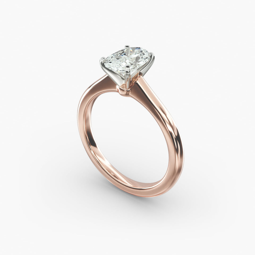 Oval Lab-Grown Diamond Engagement Ring | Classic Solitaire with Secure Prongs | IGI Certified | 10K/14K/18K Gold