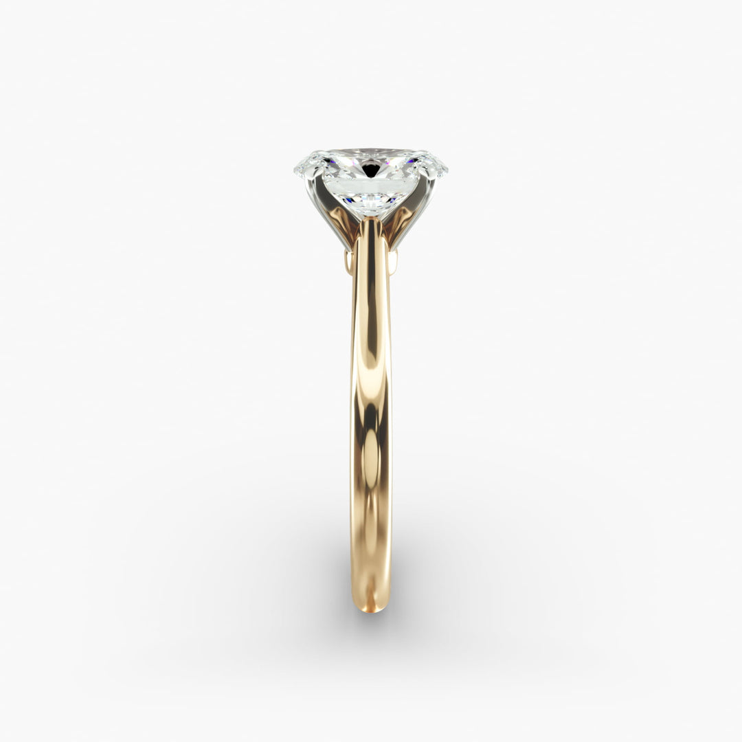 Oval Lab-Grown Diamond Engagement Ring | Classic Solitaire with Secure Prongs | IGI Certified | 10K/14K/18K Gold