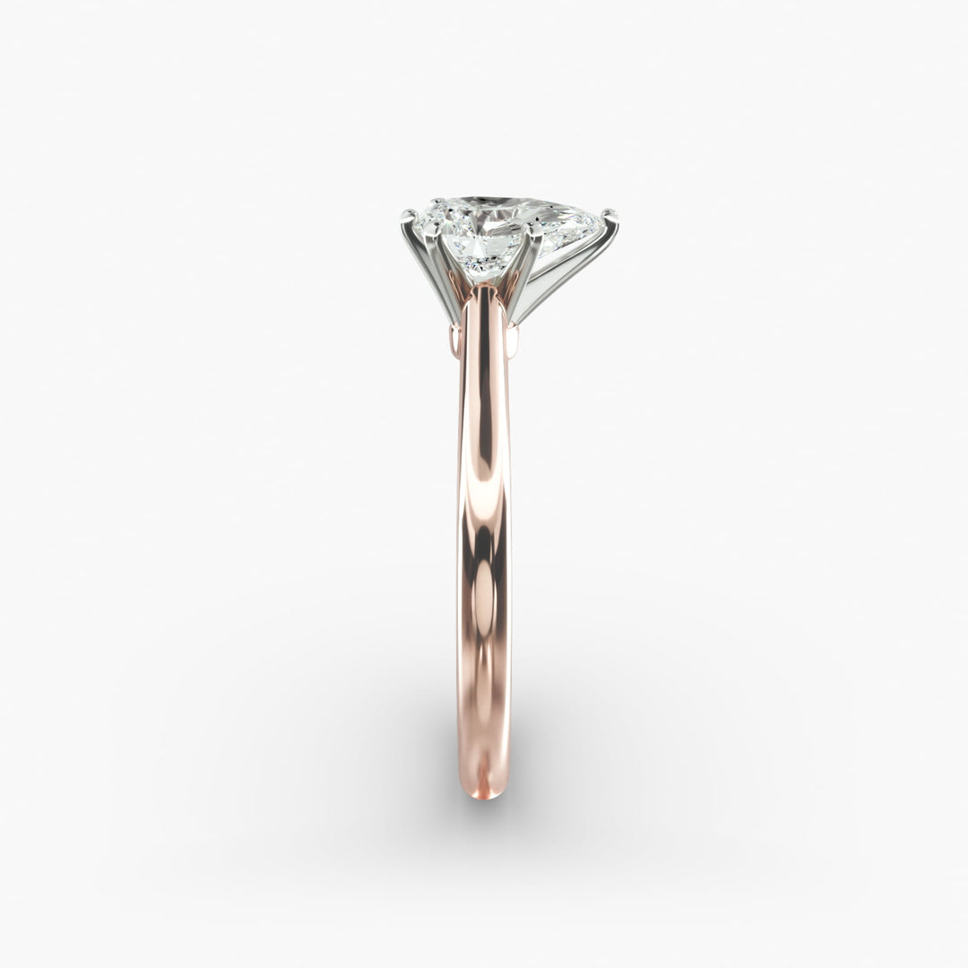 Pear-Shaped Lab-Grown Diamond Engagement Ring | Six-Prong Solitaire | IGI Certified | 10K/14K/18K Gold