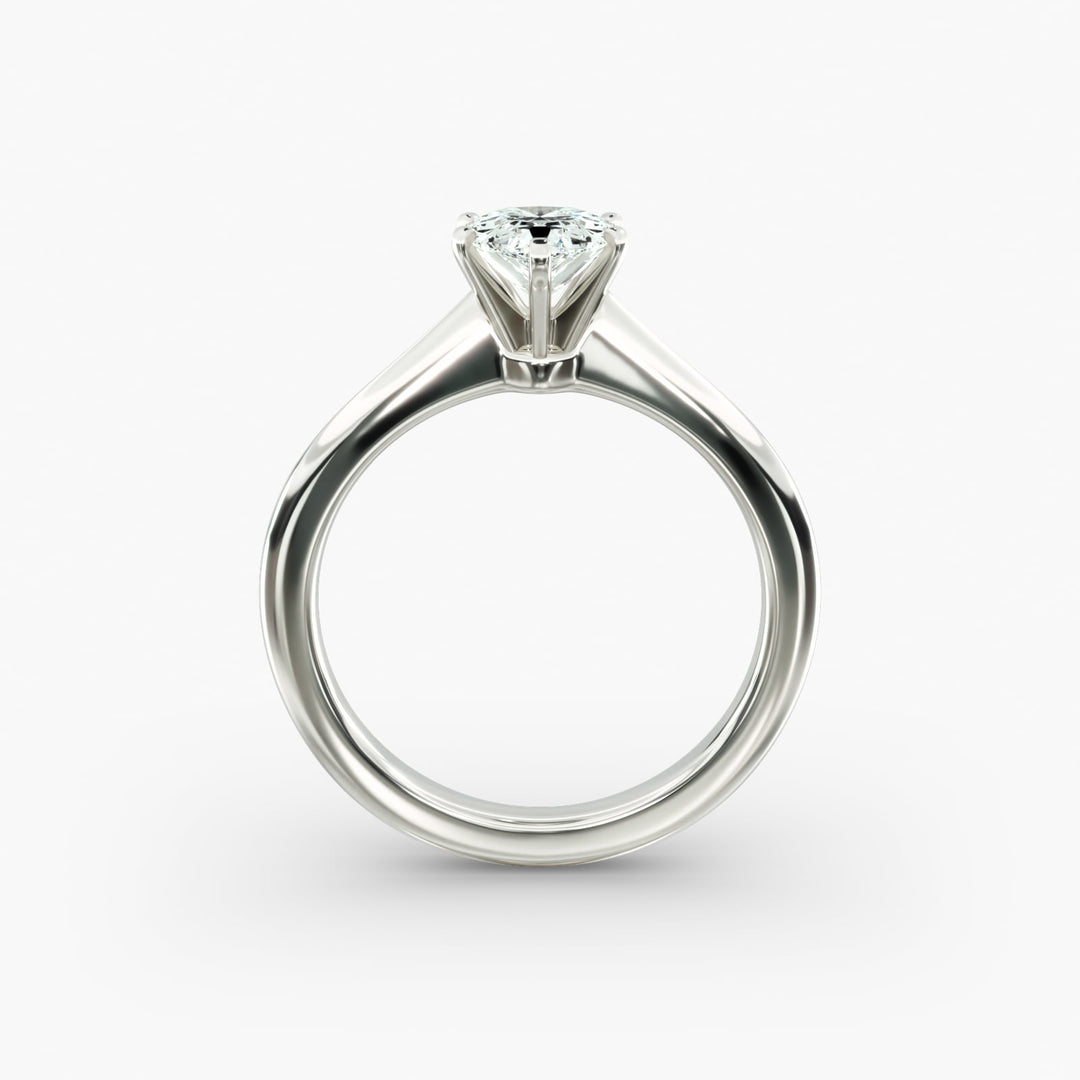Pear-Shaped Lab-Grown Diamond Engagement Ring | Six-Prong Solitaire | IGI Certified | 10K/14K/18K Gold