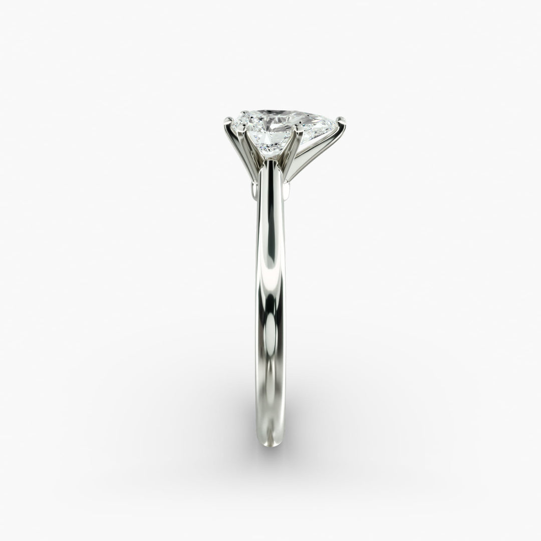 Pear-Shaped Lab-Grown Diamond Engagement Ring | Six-Prong Solitaire | IGI Certified | 10K/14K/18K Gold