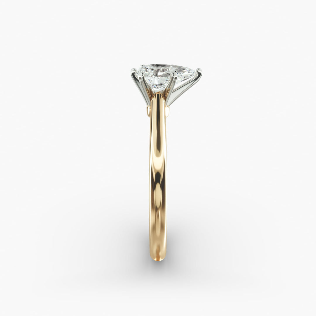 Pear-Shaped Lab-Grown Diamond Engagement Ring | Six-Prong Solitaire | IGI Certified | 10K/14K/18K Gold